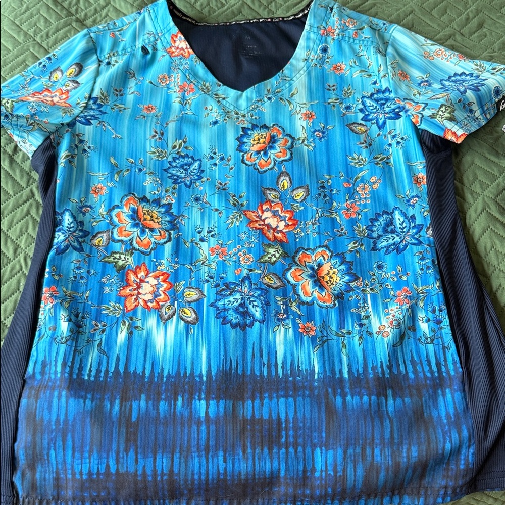 Floral Blue Women's Top